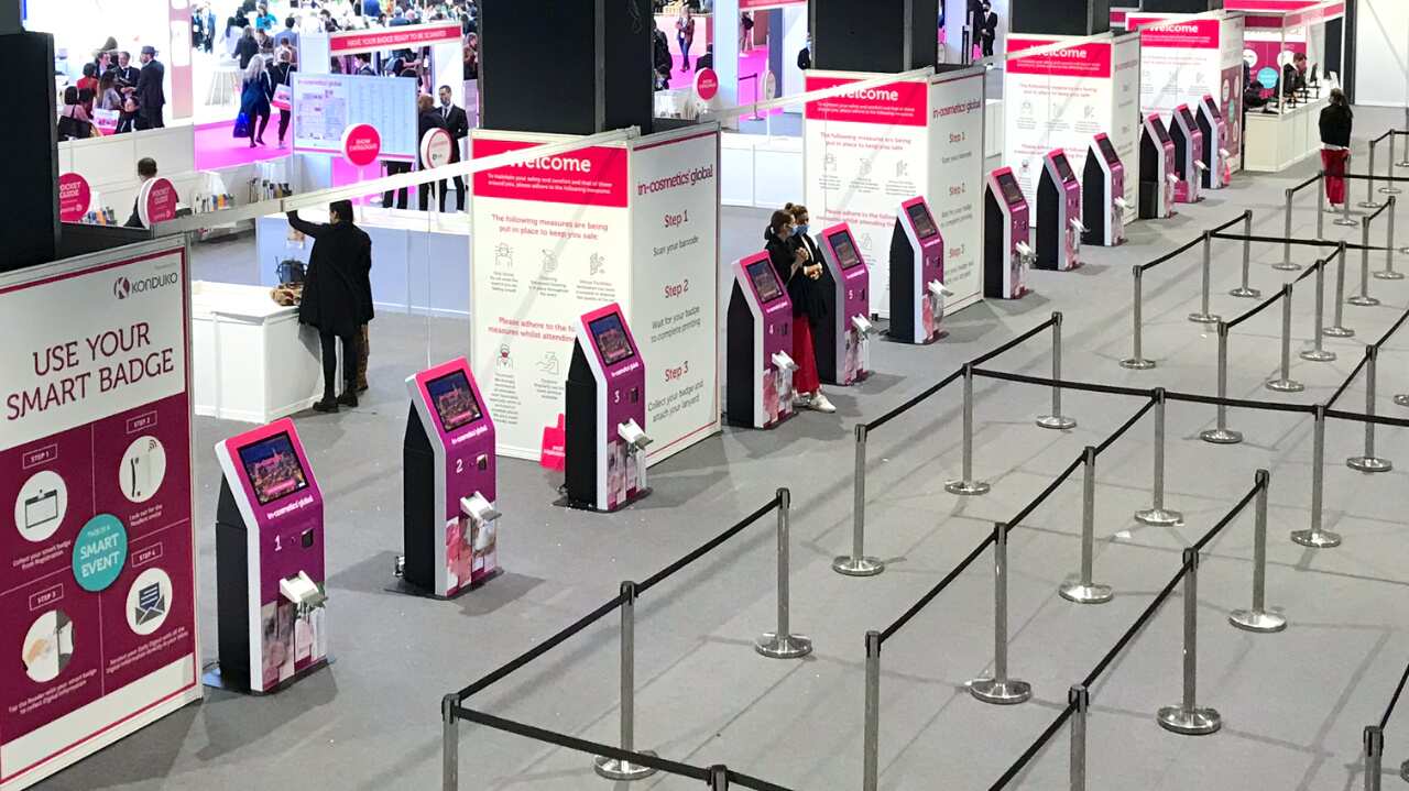 Kiosk used for event self check-in